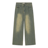 Hearujoy Vintage Gradient Baggy Jean Trousers Trend Men's Fashion Distressed Y2k Style Personality Wide Leg Casual Denim Pant 9C1149